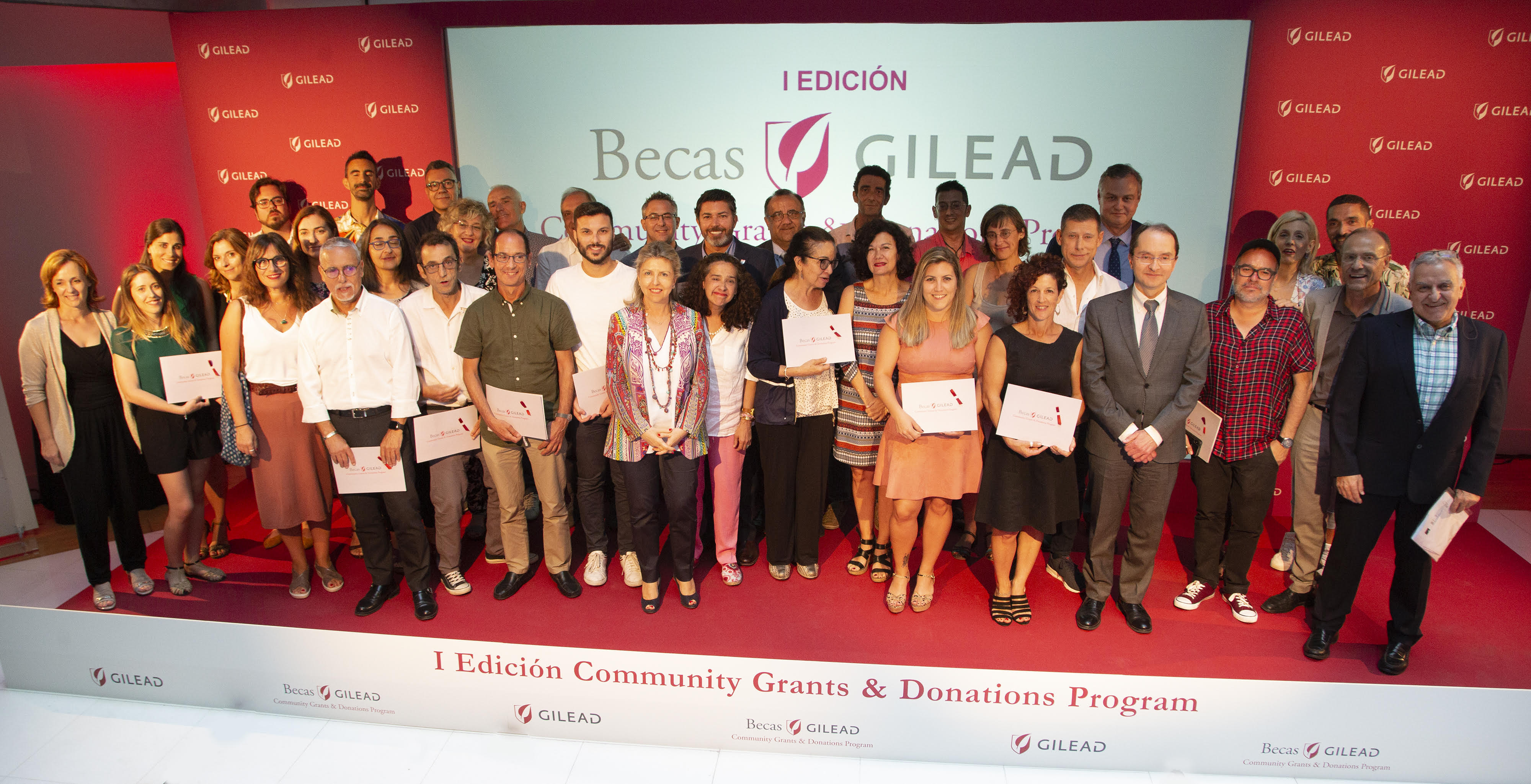 Ceremonia de entrega la primera edición del programa Grants & Donations de Gilead en España